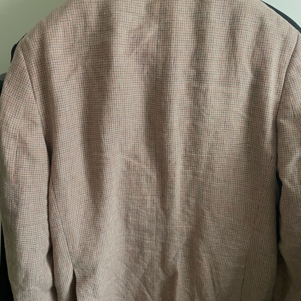 Joseph Abboud Checkered Blazer in Beige